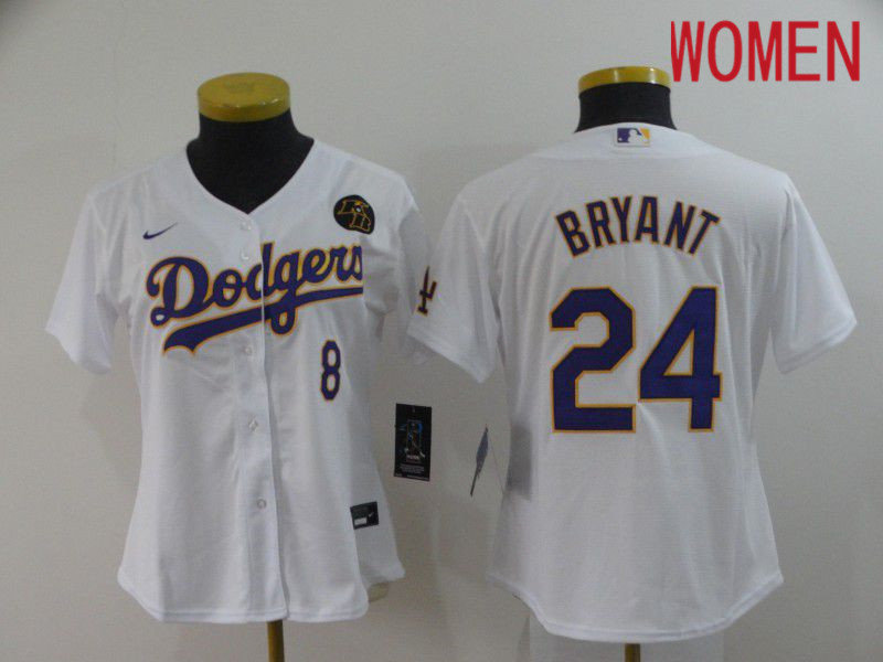 Women Los Angeles Dodgers #24 Bryant White Nike 2020 Game MLB Jerseys->women mlb jersey->Women Jersey